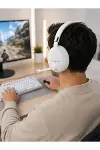 Beyaz Kablosuz Bluetooth Kulaklık krofonlu Ergonok Kulak Üstü Tasarım-3