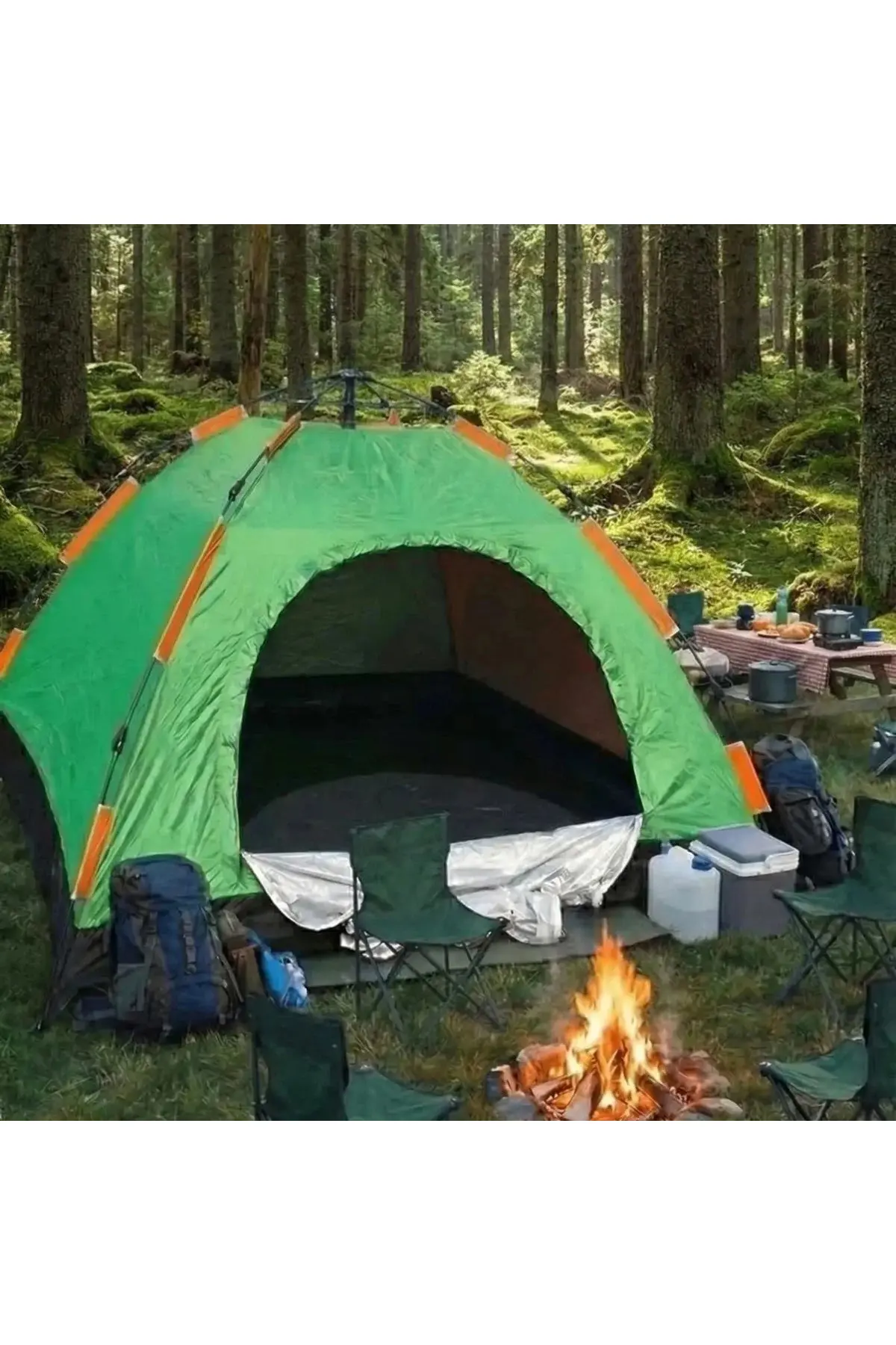 8 Kişilik Otomatik Kurulum Kamp Çadırı – Outdoor, Suya Dayanıklı Hızlı Kurulum Piknik ve Doğa İçin G
