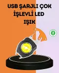 LED Işıklı Acil Durum Düdüklü Anahtarlık Fener-1