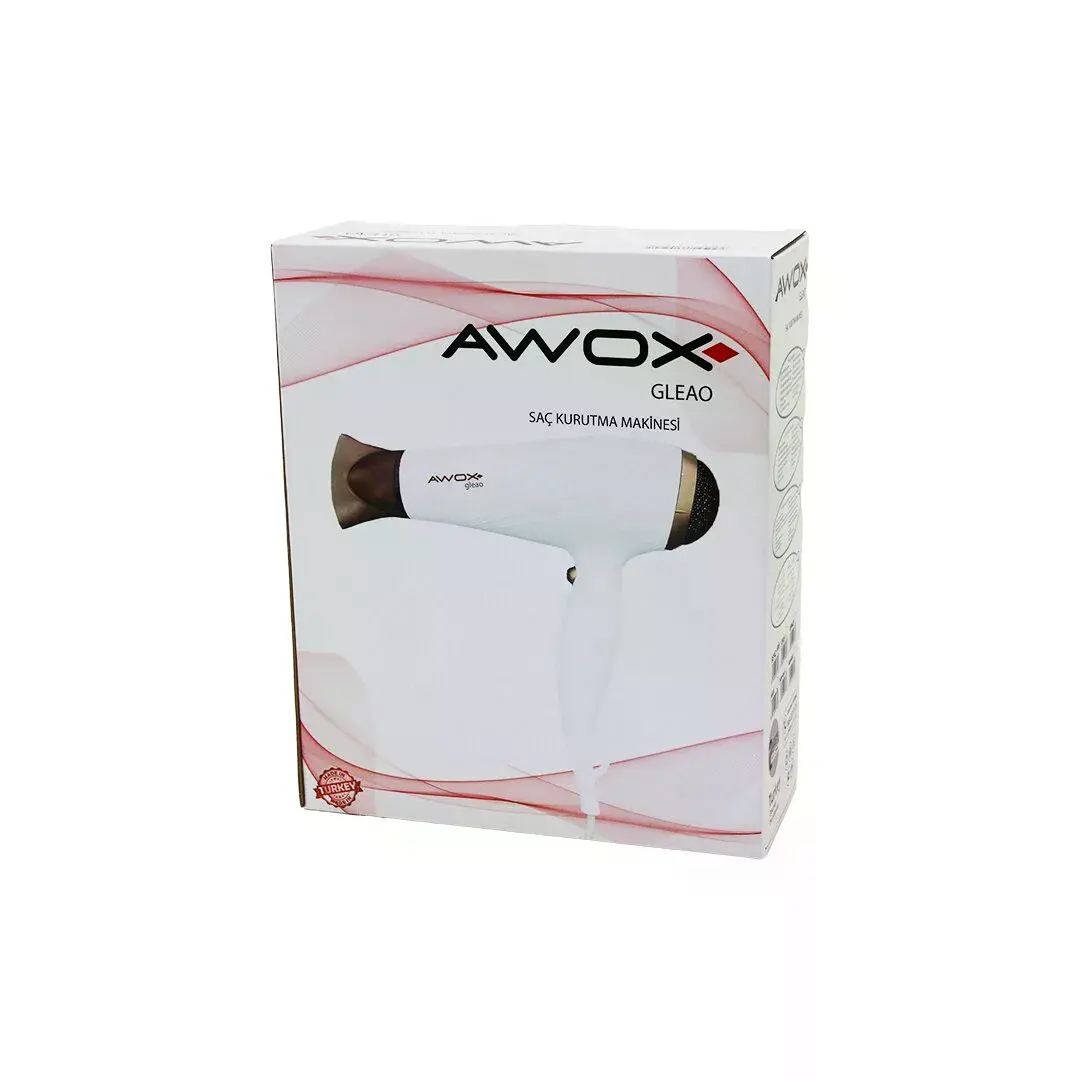Awox Gleao Beyaz Saç Kurutma - Fön Makinesi Soğuk Üfleme 2 Kademe Fan - 3 Kademe Sıcaklık 1700-2000W
