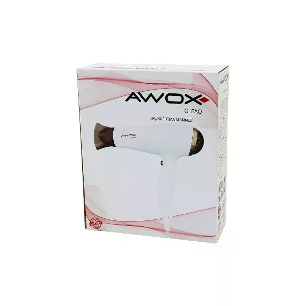 Awox Gleao Beyaz Saç Kurutma - Fön Makinesi Soğuk Üfleme 2 Kademe Fan - 3 Kademe Sıcaklık 1700-2000W