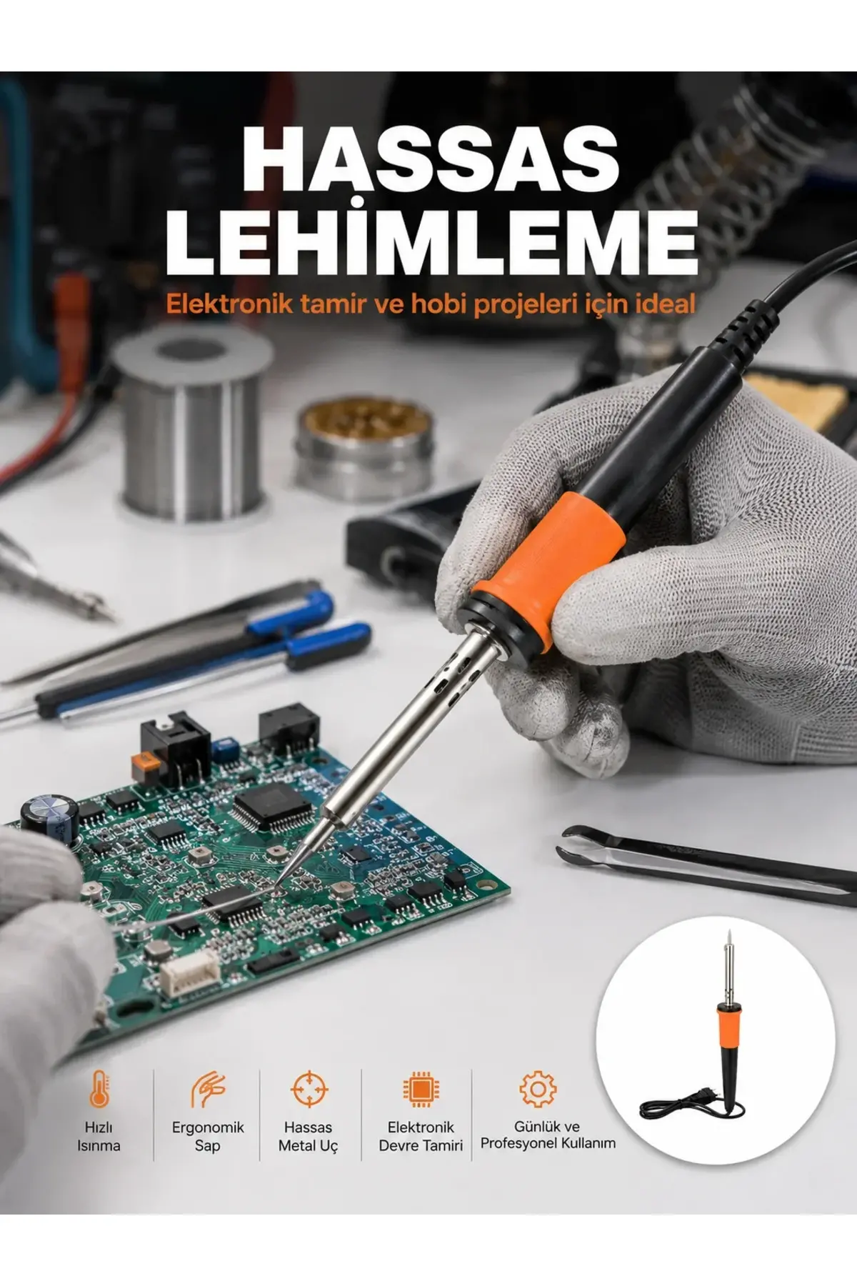 Güvenli Kullanım Sağlayan Isı Yalıtımlı Lehimleme Kale