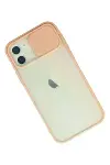 Apple iPhone 12 Kılıf Palm Buzlu Kamera Sürgülü Silikon - Pembe-3