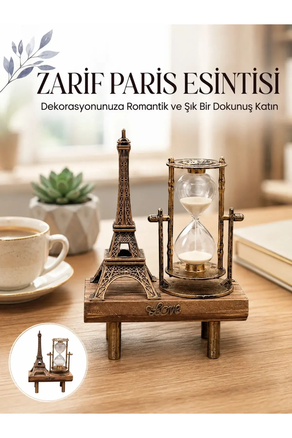 Paris Eyfel Kulesi Hediyelik Eyfel Retro Kum Saati Dekoratif Eşya Yeni Nesil