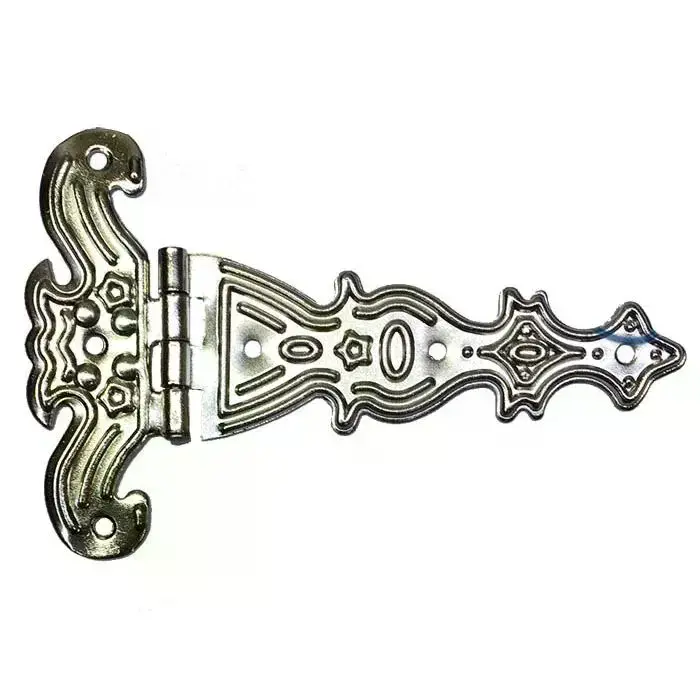 Dekoratif, Sac Tek Kuyruklu Menteşe - 69x102 Mm, Büyük, Nikel, 1 Adet