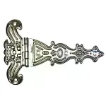 Dekoratif, Sac Tek Kuyruklu Menteşe - 69x102 Mm, Büyük, Nikel, 1 Adet-2