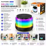 Bt - Sd - Usb Şarjlı Rgb Işıklı Bluetooth Wireless Speaker Hoparlör 3W PL-4675-4