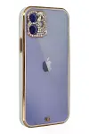Apple iPhone 12 Kılıf Liva Taşlı Silikon - Beyaz-3