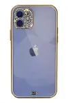 Apple iPhone 12 Kılıf Liva Taşlı Silikon - Beyaz-1