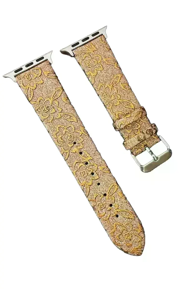 Apple Watch 38mm Creeper Desenli Kordon - Gold