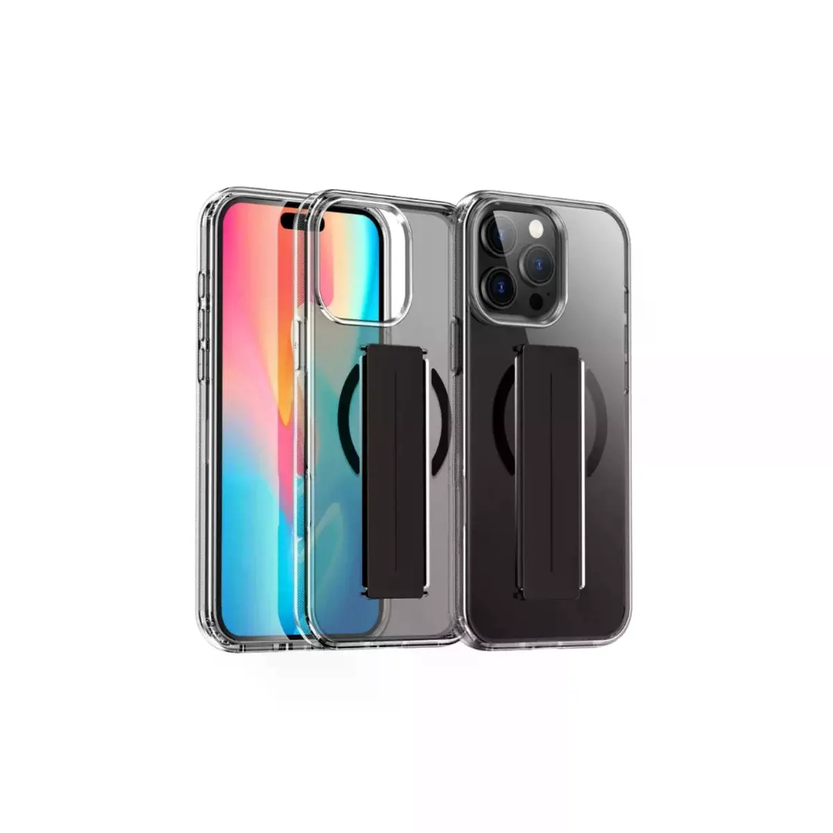 Joko Apple İphone 15 Pro Max Kılıf Alfa Magsafe Standlı Kapak - Siyah