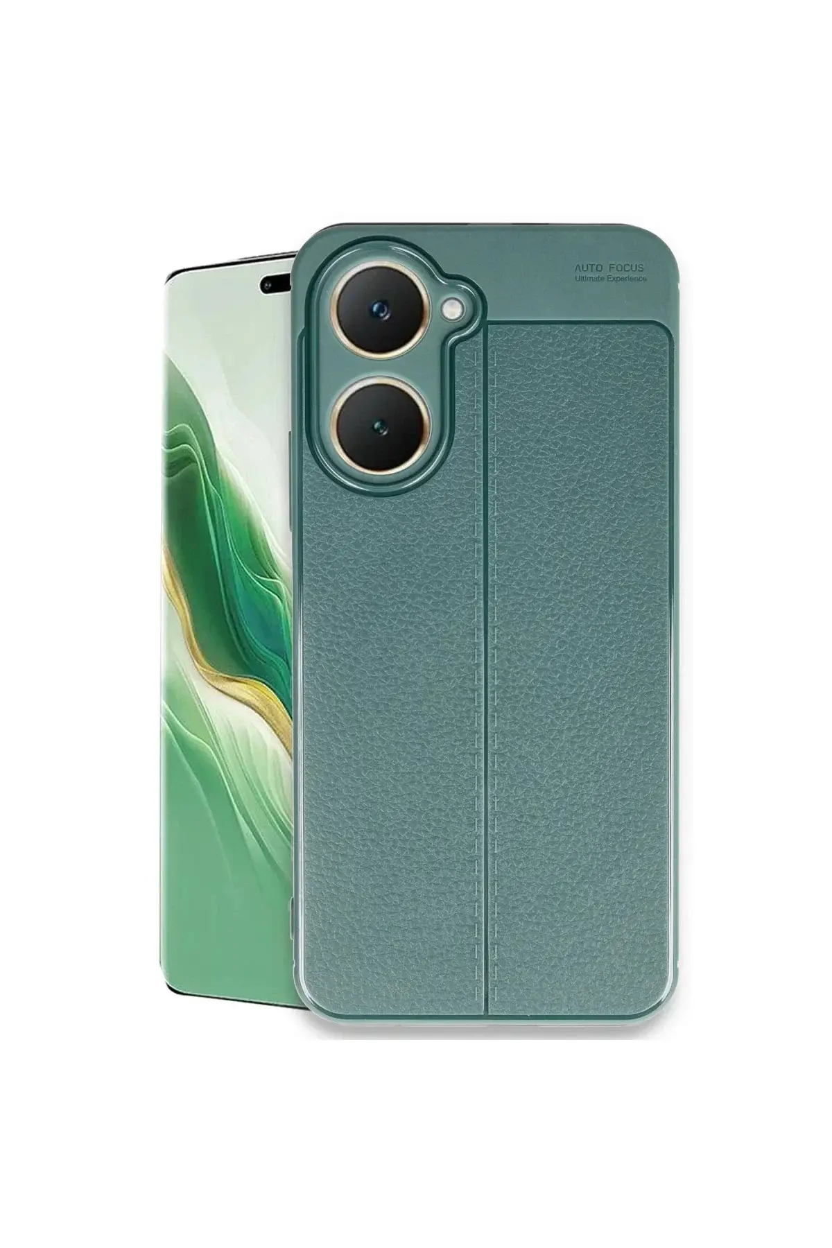Vivo Y18 Kılıf Auto Focus Kapak - Koyu Yeşil