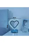 Kalp Şeklinde Kristal LED Masa Lambası – Dokunmatik, 3 Renk Işık Modlu, Şarjlı Mini Dekoratif Gece L-5