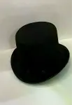 Yetişkinler İçin Siyah Renk Ringmaster Sihirbaz Şapkası Fötr Şapka 15 Cm-4