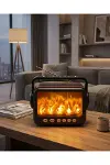 Şömine Efektli Bluetooth Hoparlör FM Radyo USB TF Kart Müzik Çalar-2