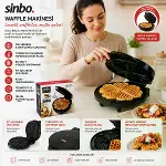 Döküm Belçika Waffle Makinesi Elektrikli 5 Waffle Yapışmaz Yüzey 850W SSM-2595-3