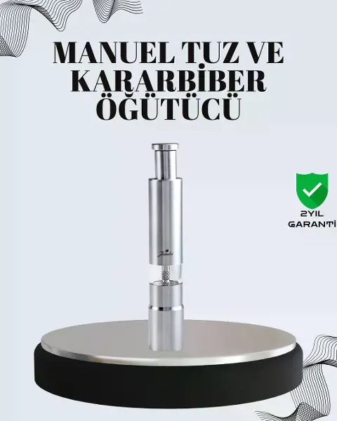 Tuz ve Kararbiber Öğütücü - Şeffaf Akrilik Hazne