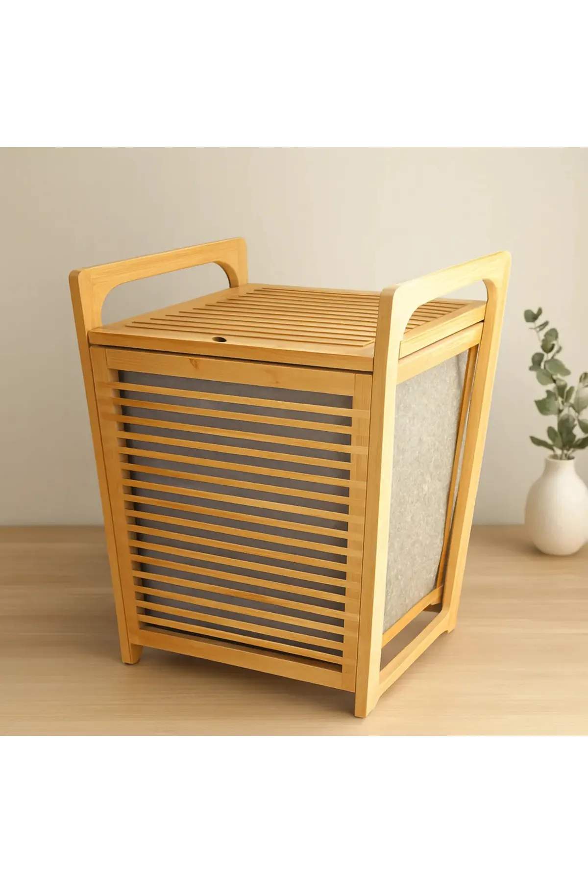 Bambu Kirli Çamaşır Sepeti 40x35x60 cm