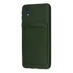 Samsung Galaxy A01 Core Kılıf Kelvin Kartvizitli Silikon - Koyu Yeşil-6