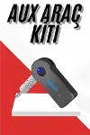 Tüm Cihazlara Uyumlu Bluetooth Aux Araç Kiti Siyah-2