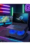 Çift Fanlı Laptop Soğutucu Stand 17 İnç Uyumlu 8 Kademeli Ayarlı USB Girişli-1