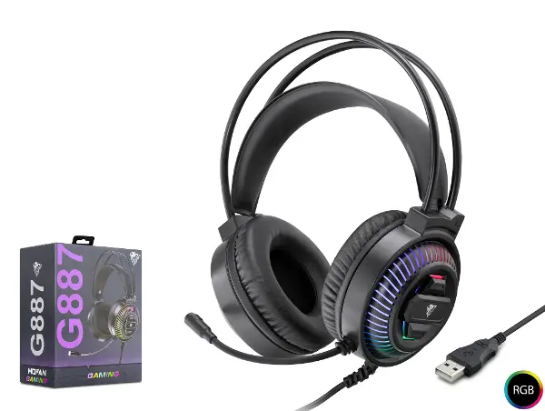 Kulaklik Usb Rgb 7.1 - Si̇yah G887