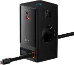 OS- PowerCombo Dijital Priz 2AC+1U+1C+Geri Çekilebilir-C 65W 1.5m Güç Kablosu ile AB Siyah-3