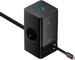 OS- PowerCombo Dijital Priz 2AC+1U+1C+Geri Çekilebilir-C 65W 1.5m Güç Kablosu ile AB Siyah-4