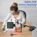 Üstten Çekim Masa Telefon Tutucu | Katlanabilir ve 360° Döner Ayarlanabilir Stand, Video Çekimi ve C-3