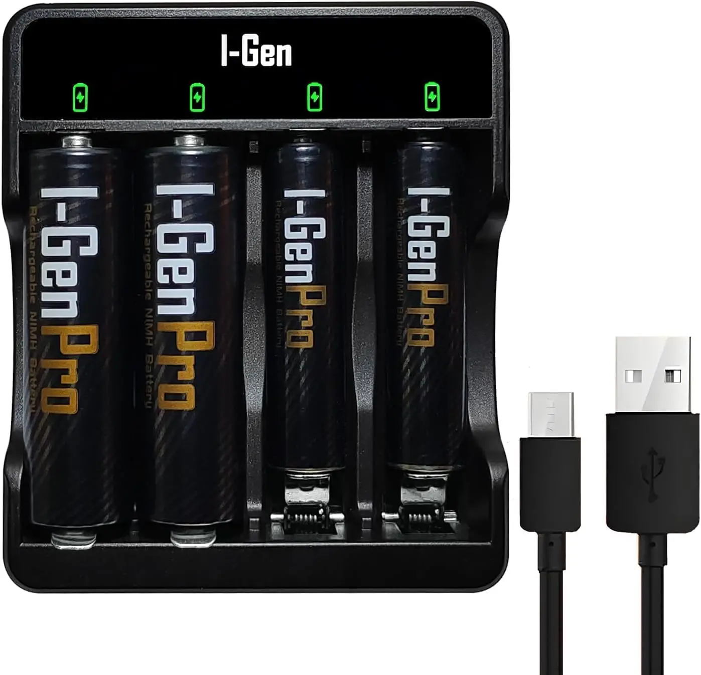 G421 4'lü Pil Şarj Aleti + 2 Adet AA Pro 2950 mAh + 2 Adet AAA Pro 1100 mAh Şarjlı Kalem Pilli Set 1