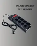 Isıya Dayanıklı Termal Akım Korumalı 8'li Priz ve 3 USB Girişli Uzatma Kablosu-3