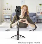 L12d Işıklı Selfie Çubuğu Uzaktan Kumandalı 116 Cm Tripod Özçekim Alüminyum Masa Üstü Tripod-4