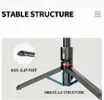 L12d Işıklı Selfie Çubuğu Uzaktan Kumandalı 116 Cm Tripod Özçekim Alüminyum Masa Üstü Tripod-5