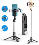 L12d Işıklı Selfie Çubuğu Uzaktan Kumandalı 116 Cm Tripod Özçekim Alüminyum Masa Üstü Tripod-1