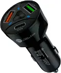 Apera BN72 55W Araç İçi Çakmaklık Hızlı Şarj Aleti PD Quick Charger 2 USB 1 Type-C Çıkış-1