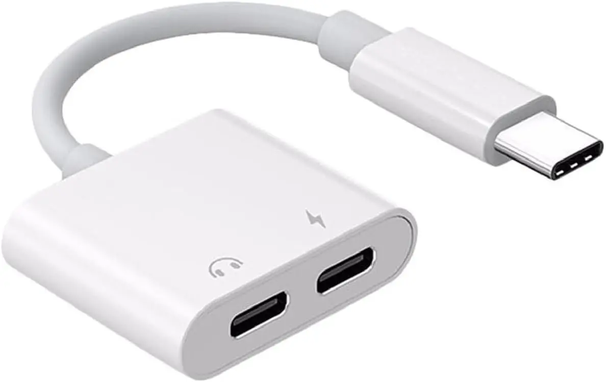 5067 Type C To Kulaklık Hızlı Şarj Giriş Çevirici Çoklayıcı Çoğaltıcı Splitter Adaptör