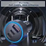 Hepu Hp-780 105 Watt Araç Içi Şarj Cihazı 3.1A Pd 45 Watt Fast Hızlı Şarj Aleti Metal Çakmaklık Şarj-3