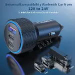 Hepu Hp-780 105 Watt Araç Içi Şarj Cihazı 3.1A Pd 45 Watt Fast Hızlı Şarj Aleti Metal Çakmaklık Şarj-4