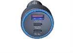 Hepu Hp-780 105 Watt Araç Içi Şarj Cihazı 3.1A Pd 45 Watt Fast Hızlı Şarj Aleti Metal Çakmaklık Şarj-1