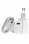 Beyaz Ultra Plus Hızlı Şarj Seti Şarj Adaptörü ve Kablosu 67W-1