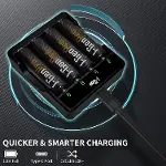G411 4'lü Pil Şarj Aleti + 4 Adet AAA Pro 1100 mAh Şarjlı İnce Kalem Pilli Set-3