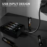 G411 4'lü Pil Şarj Aleti + 4 Adet AAA Pro 1100 mAh Şarjlı İnce Kalem Pilli Set-4