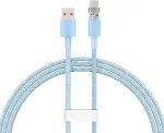 Explorer Serisi Hızlı Şarj Kablosu Akıllı Sıcaklık Kontrolü USB to Type-C 100W, 1m, Mavi-2