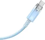 Explorer Serisi Hızlı Şarj Kablosu Akıllı Sıcaklık Kontrolü USB to Type-C 100W, 1m, Mavi-3
