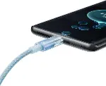 Explorer Serisi Hızlı Şarj Kablosu Akıllı Sıcaklık Kontrolü USB to Type-C 100W, 1m, Mavi-6