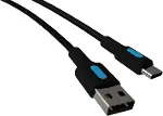 Coral USB A-C Hızlı Şarj Kablosu (Siyah + Mavi/Siyah Uç) (120 CM)-2