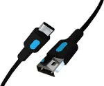 Coral USB A-C Hızlı Şarj Kablosu (Siyah + Mavi/Siyah Uç) (120 CM)-1