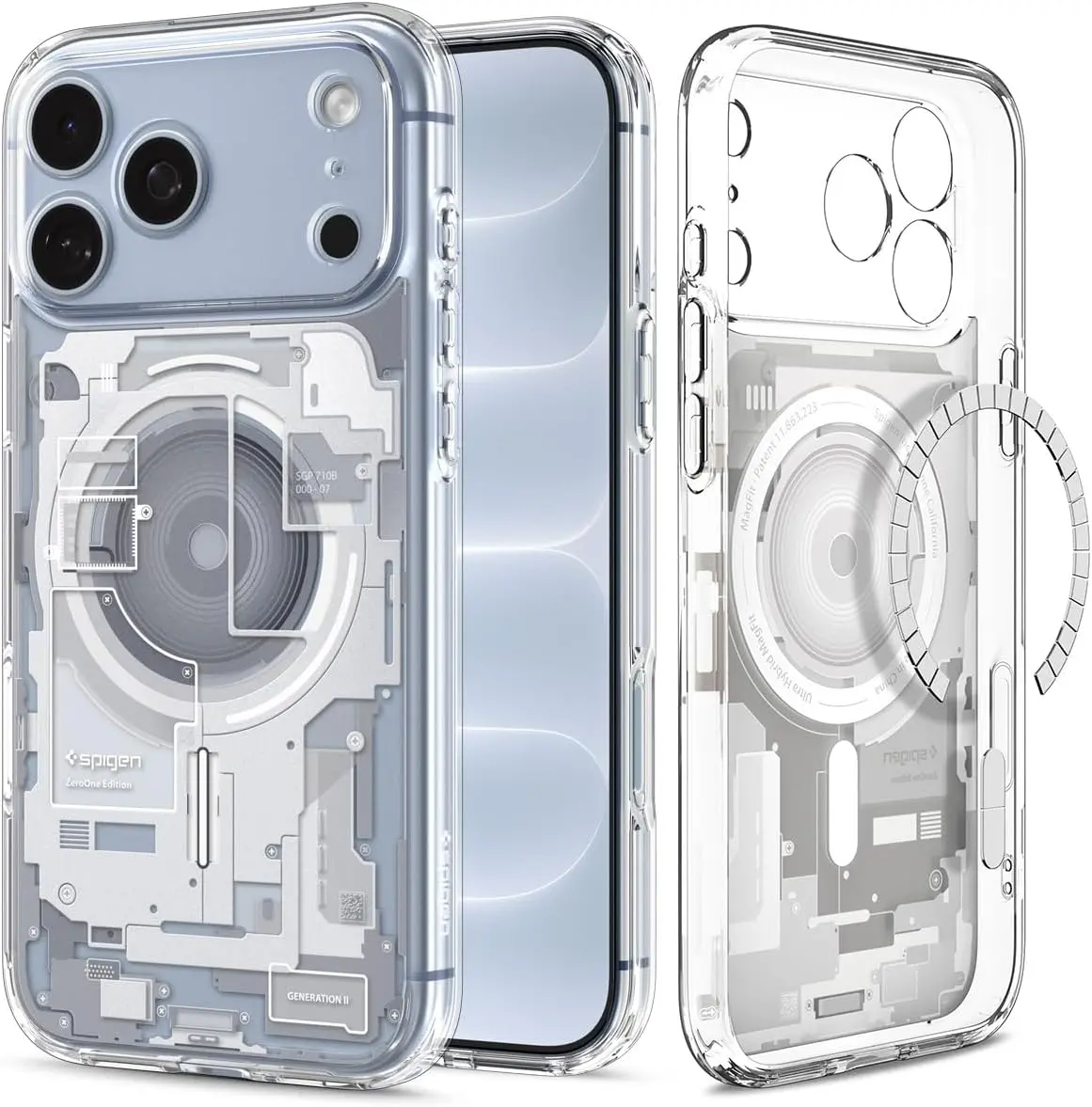 iPhone 18 Pro / 17 Pro ile Uyumlu MagSafe Kılıf Ultra Hybrid Mag Fit Zero One White - ACS10071