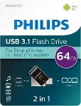 64GB OTG Dual Drive Type-C ve USB Flash Bellek-2