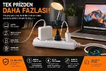 3 Metre Uzatma Kablosu, Topraklı Elektrik Uzatma Kablosu, Dayanıklı PVC Kablolu Güç Uzatma Kablosu,-6